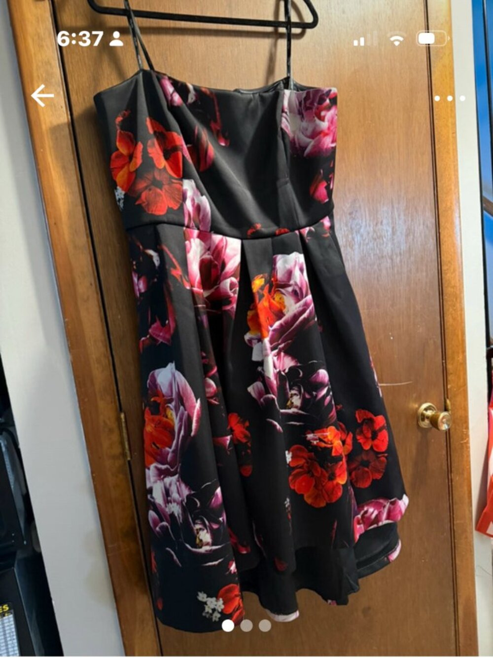 City Chic Floral Magic strapless high low plus size 18 dress